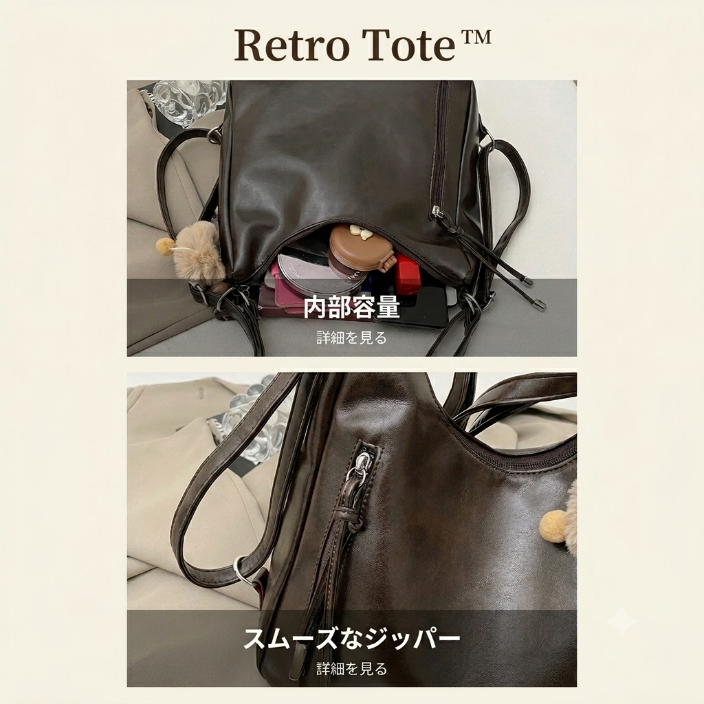 Retro Tote™ レトロスタイル多機能バッグ
